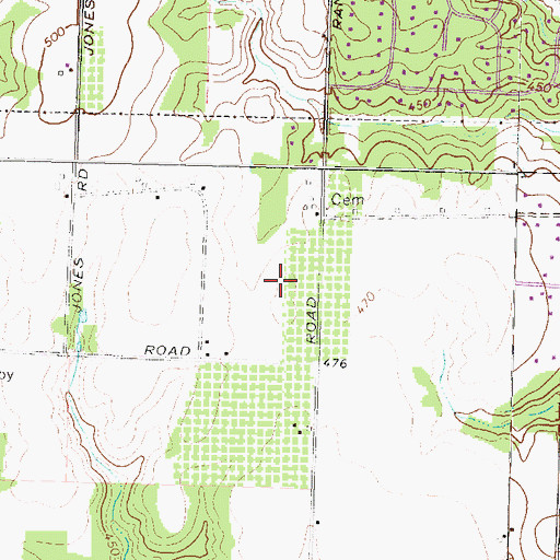 Topographic Map of Byron Division, GA