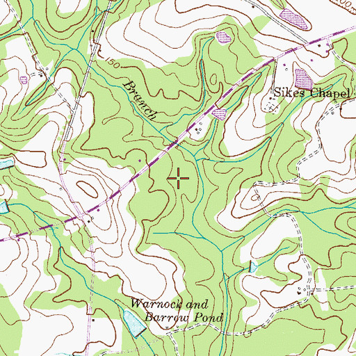 Topographic Map of North Evans Division, GA