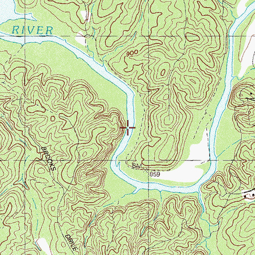 Topographic Map of Canton Division, GA