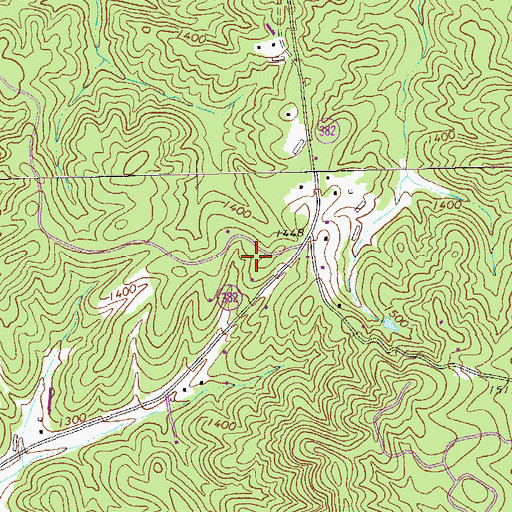Topographic Map of Carters Lake Division, GA