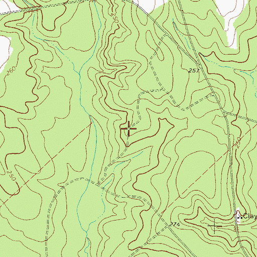 Topographic Map of Cedar Grove Division, GA