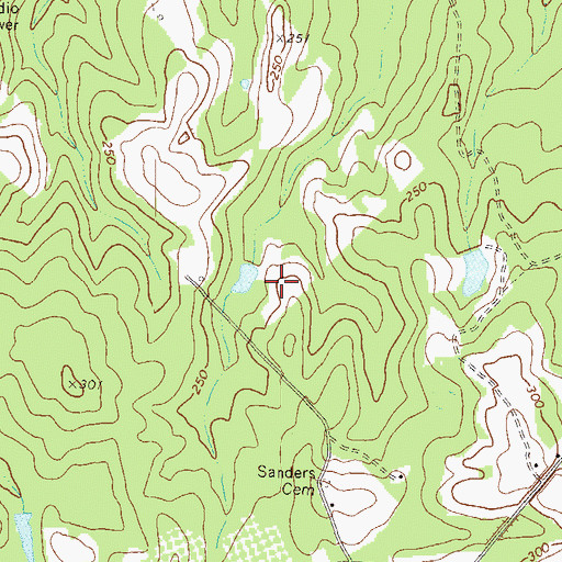 Topographic Map of Chauncey Division, GA