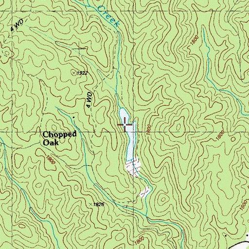 Topographic Map of Cherry Log Division (historical), GA