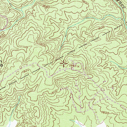 Topographic Map of Clarkesville Division, GA