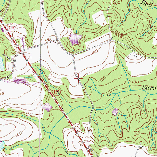 Topographic Map of Claxton Division, GA