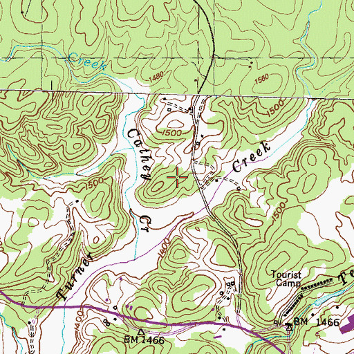 Topographic Map of Cleveland Division, GA