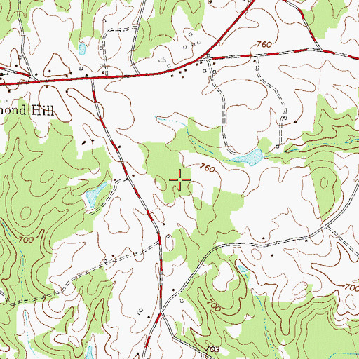 Topographic Map of Colbert Division, GA