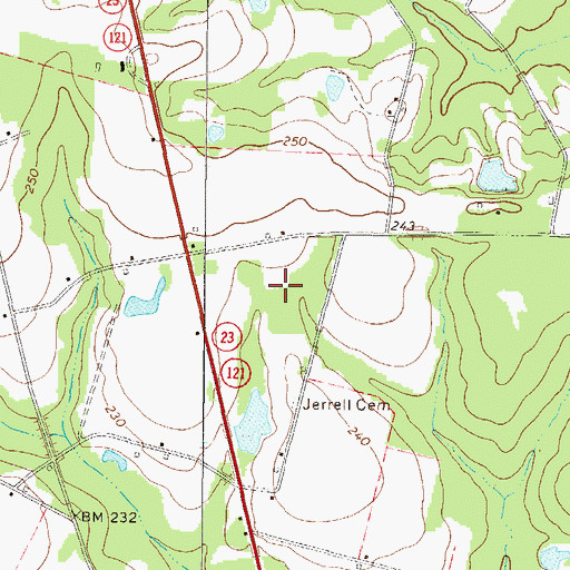Topographic Map of Collins Division, GA