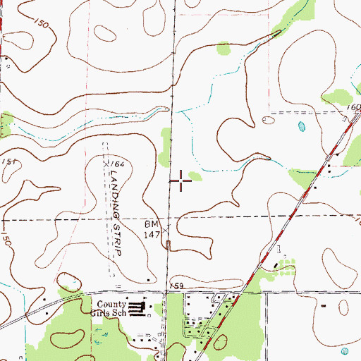 Topographic Map of Colquitt Division, GA