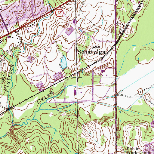 Topographic Map of Columbus Division, GA