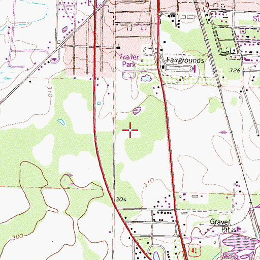 Topographic Map of Cordele Division, GA