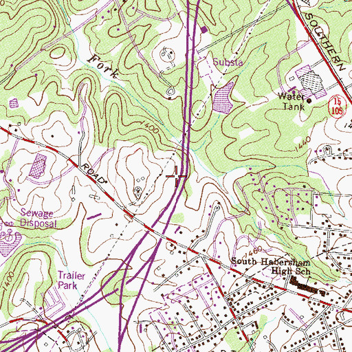 Topographic Map of Cornelia Division, GA