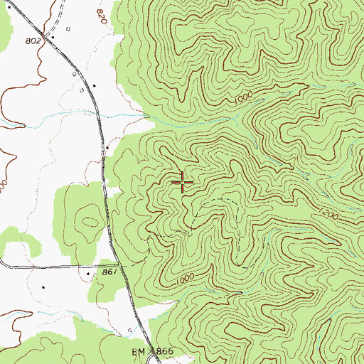 Topographic Map of Crandall-Eton Division, GA