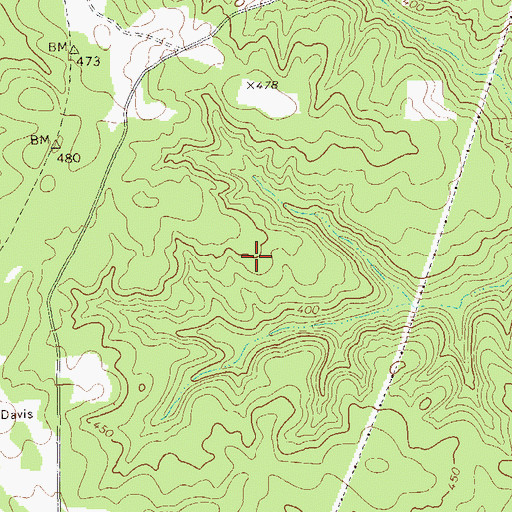 Topographic Map of Cuthbert Division, GA