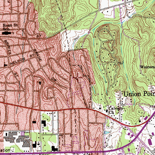 Topographic Map of Dalton Division, GA