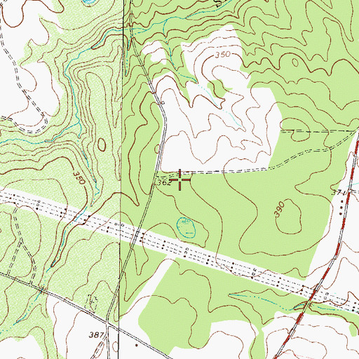 Topographic Map of Davisboro Division, GA