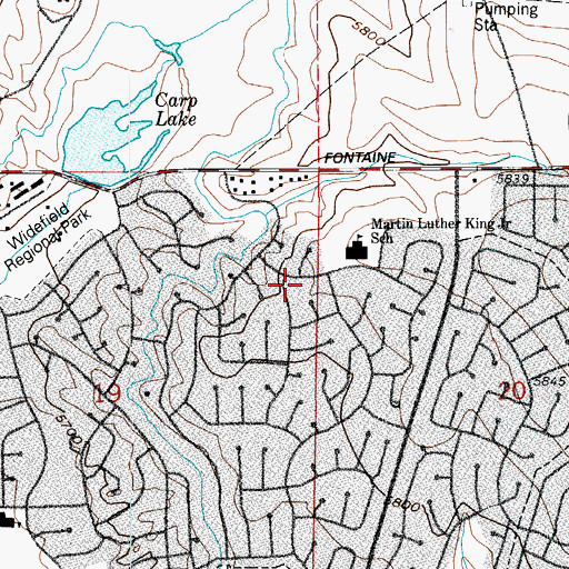 Topographic Map of Pikes Peak Airport (historical), CO