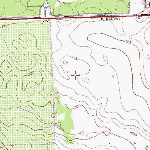 Topographic Map of East Dougherty Division, GA