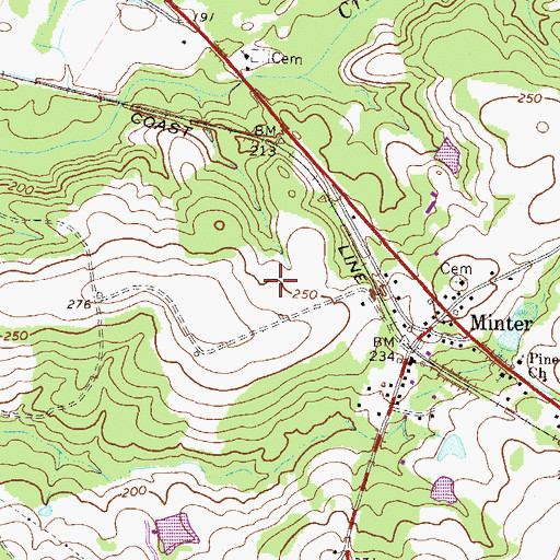 Topographic Map of East Dublin Division, GA