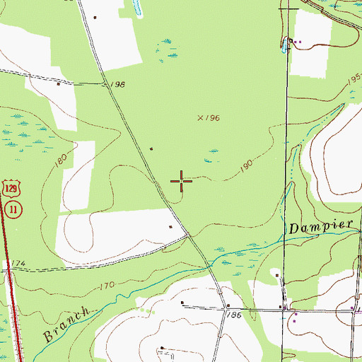 Topographic Map of East Lanier Division, GA