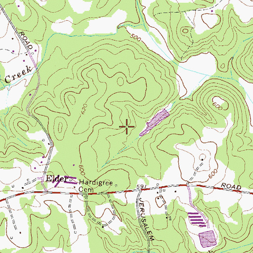 Topographic Map of Elder Division, GA