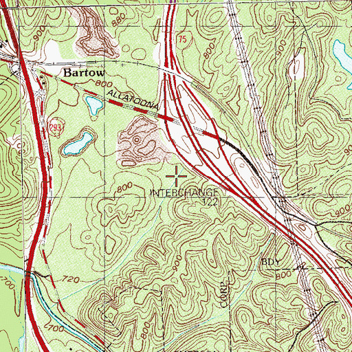 Topographic Map of Emerson Division, GA