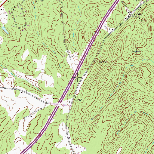 Topographic Map of Flowery Branch Division, GA