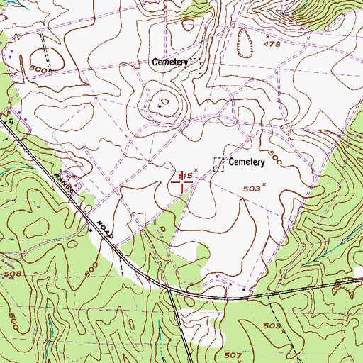 Topographic Map of Fort Gordon Division, GA