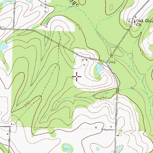 Topographic Map of Funston Division, GA
