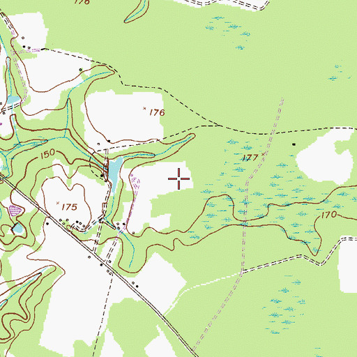 Topographic Map of Glennville Division, GA