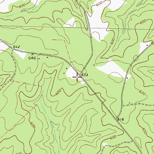 Topographic Map of Godfrey Division, GA