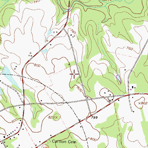 Topographic Map of Good Hope Division, GA