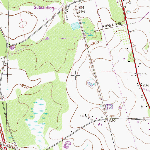 Topographic Map of Hahira Division, GA