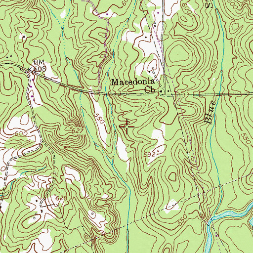 Topographic Map of Hamilton Division, GA