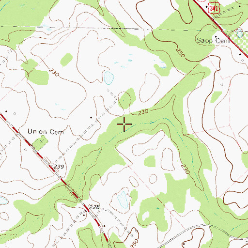 Topographic Map of Hartford Division, GA