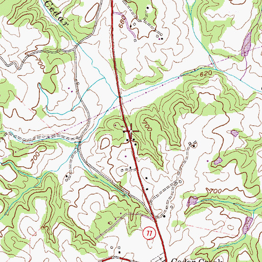 Topographic Map of Hartwell Division, GA