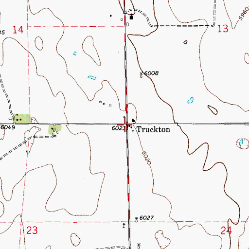 Topographic Map of Truckton, CO