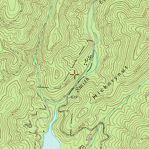 Topographic Map of Helen Division, GA