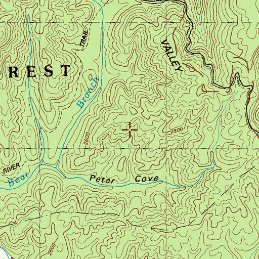 Topographic Map of Higdon-Mobile Division, GA