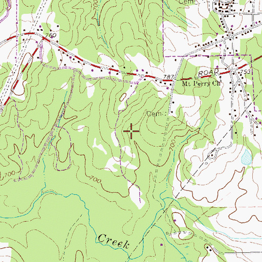 Topographic Map of Hogansville Division, GA
