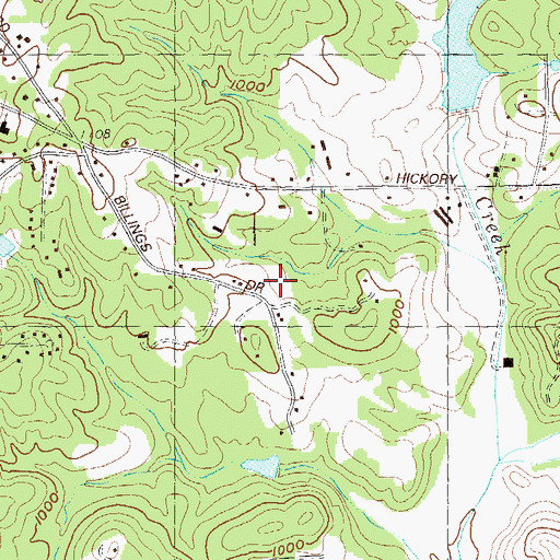Topographic Map of Holly Springs Division, GA