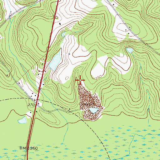 Topographic Map of Irwinton Division, GA
