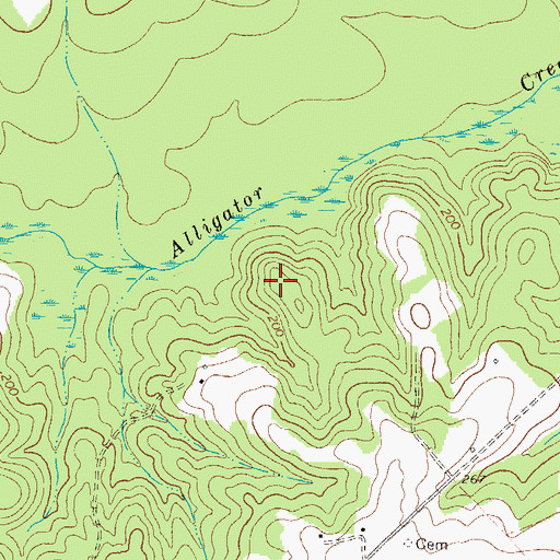Topographic Map of Jacksonville Division, GA