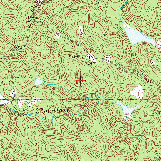 Topographic Map of Jasper Division, GA