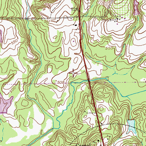 Topographic Map of Junction City Division, GA