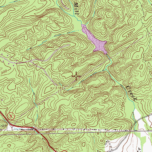 Topographic Map of Blacks Mill Division, GA