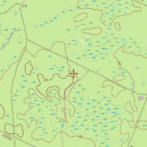 Topographic Map of Kingsland Division, GA