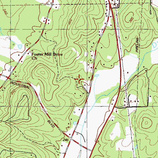 Topographic Map of LaFayette Division, GA