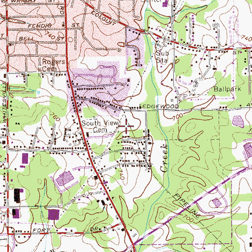 Topographic Map of LaGrange Division, GA