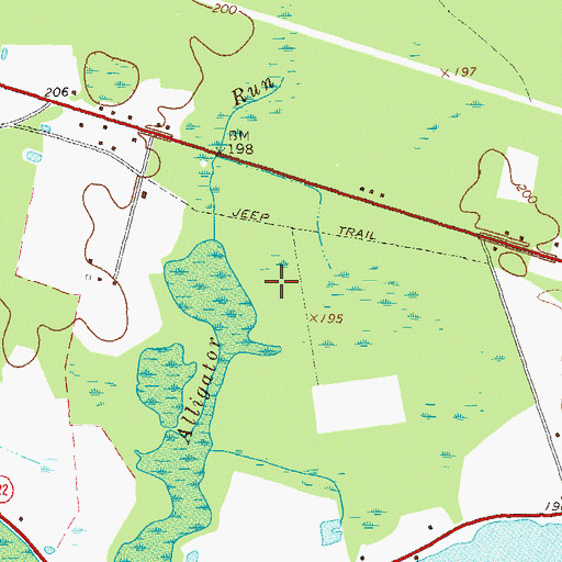 Topographic Map of Lakeland Division, GA